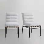 Meridian Furniture, Chaises de salle à manger Burke en cuir végétalien, Lot de 2