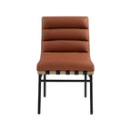 Meridian Furniture, Chaises de salle à manger Burke en cuir végétalien, Lot de 2