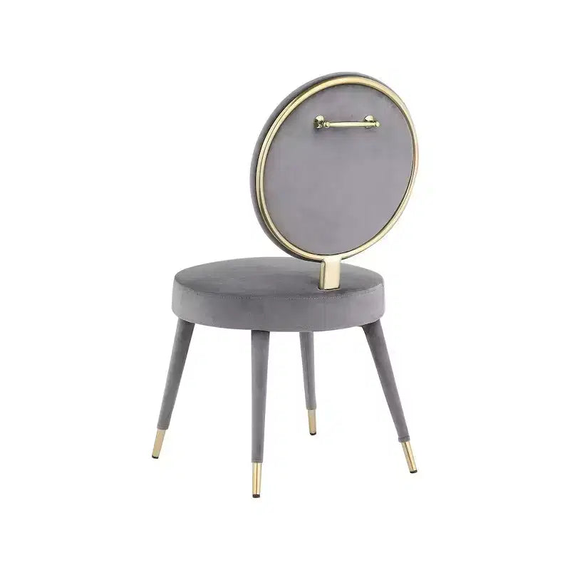 Meridian Furniture, Chaises de salle à manger Brandy en velours, lot de 2