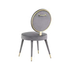 Meridian Furniture, Chaises de salle à manger Brandy en velours, lot de 2