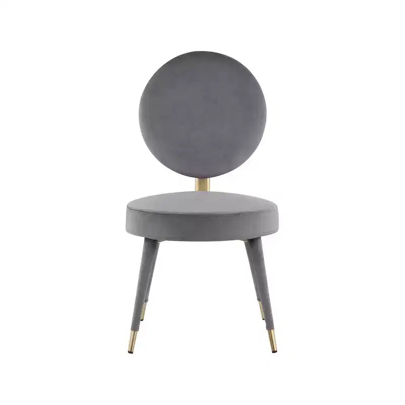 Meridian Furniture, Chaises de salle à manger Brandy en velours, lot de 2
