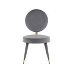 Meridian Furniture, Chaises de salle à manger Brandy en velours, lot de 2