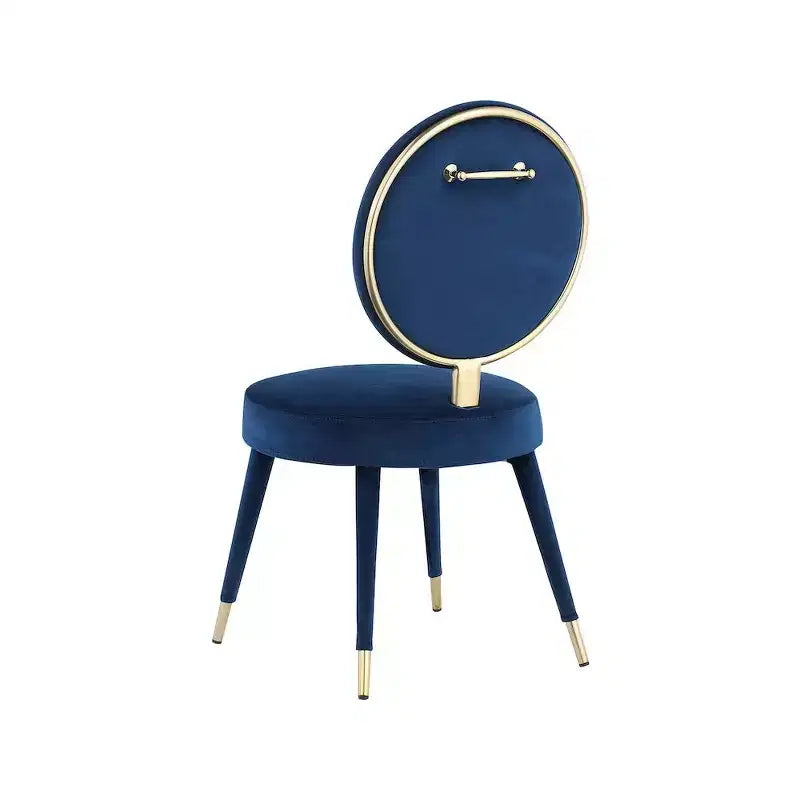 Meridian Furniture, Chaises de salle à manger Brandy en velours, lot de 2