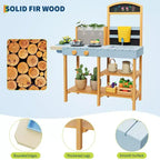 Cuisine en boue pour enfants, cuisine de jeu extérieure avec jardinière transparente et 2 pots de fleurs latéraux, étagères de rangement, cuisinière d'imitation, cadeau idéal pour les enfants de 3 à 8 ans