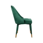 Meridian Furniture, Chaises de salle à manger en velours Belle, lot de 2