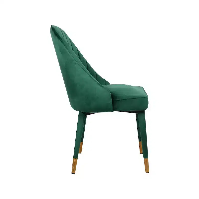Meridian Furniture, Chaises de salle à manger en velours Belle, lot de 2