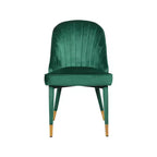 Meridian Furniture, Chaises de salle à manger en velours Belle, lot de 2