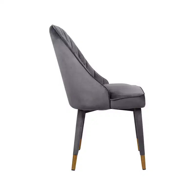Meridian Furniture, Chaises de salle à manger en velours Belle, lot de 2