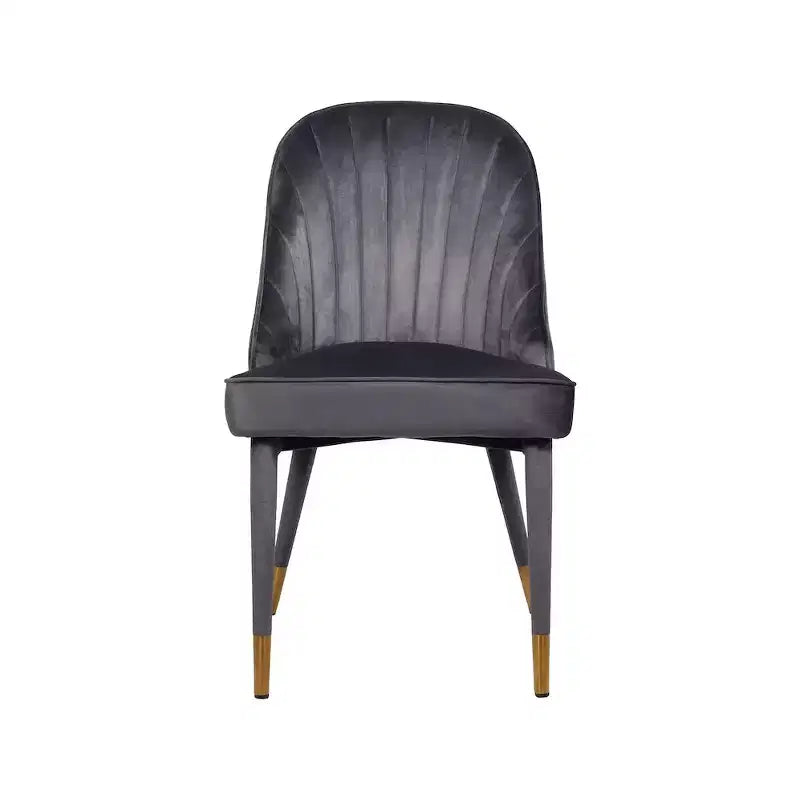 Meridian Furniture, Chaises de salle à manger en velours Belle, lot de 2