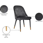 Meridian Furniture, Chaises de salle à manger en velours Belle, lot de 2