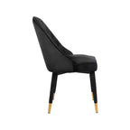Meridian Furniture, Chaises de salle à manger en velours Belle, lot de 2