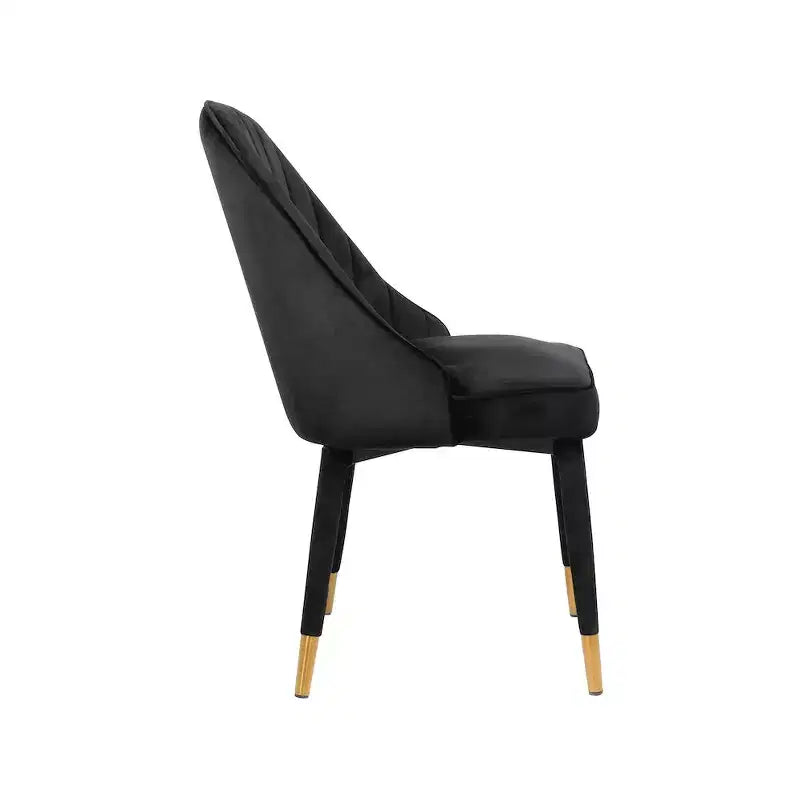 Meridian Furniture, Chaises de salle à manger en velours Belle, lot de 2