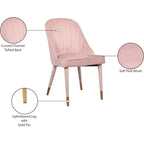 Meridian Furniture, Chaises de salle à manger en velours Belle, lot de 2