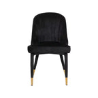 Meridian Furniture, Chaises de salle à manger en velours Belle, lot de 2