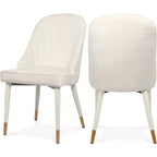 Meridian Furniture, Chaises de salle à manger en velours Belle, lot de 2