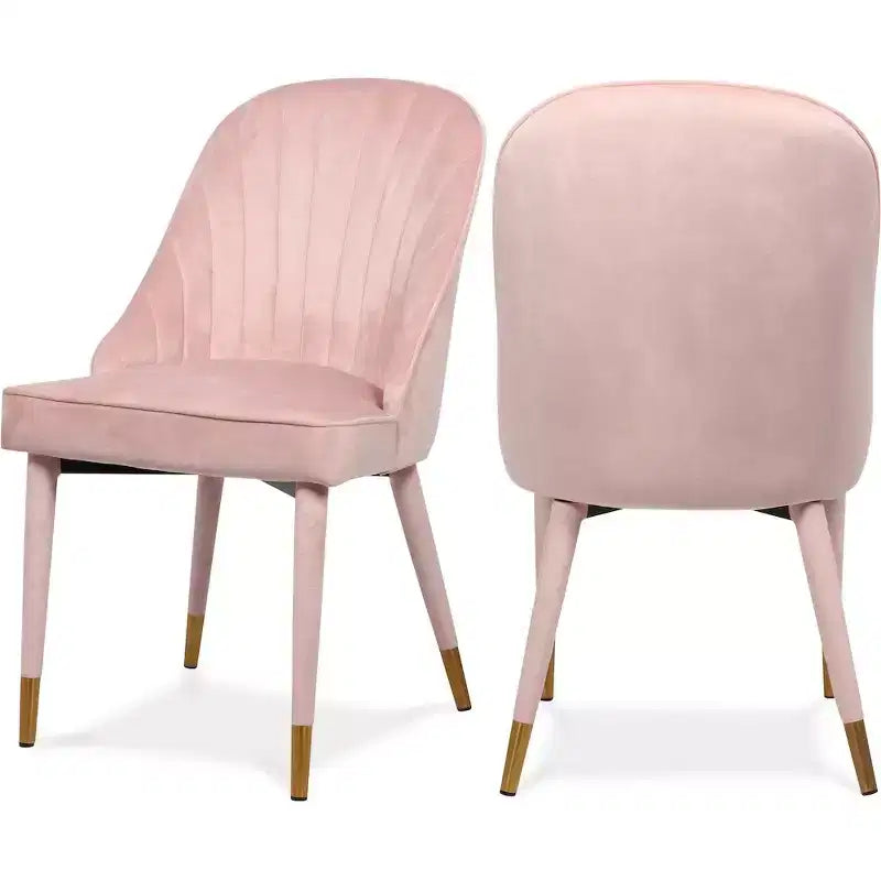 Meridian Furniture, Chaises de salle à manger en velours Belle, lot de 2