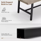 Table à manger industrielle pour 6-8 personnes, table de cuisine en bois de 180 cm de long avec cadre métallique robuste et finition noire – 6 places, comptoir rectangulaire pour le dîner