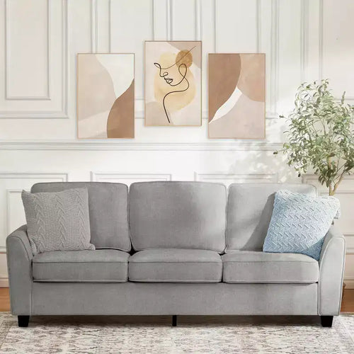 83 Inch Modern 3 Seater Sofa,Cozy & Comfy Mid-Century Modern Couch for Living Room, Home Office & Apartment