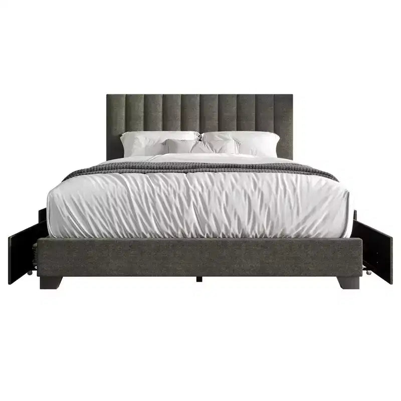 Lit rembourré avec rangement Olean de Home Design