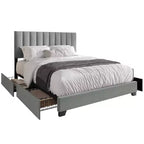 Lit rembourré avec rangement Olean de Home Design