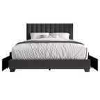 Lit rembourré avec rangement Olean de Home Design