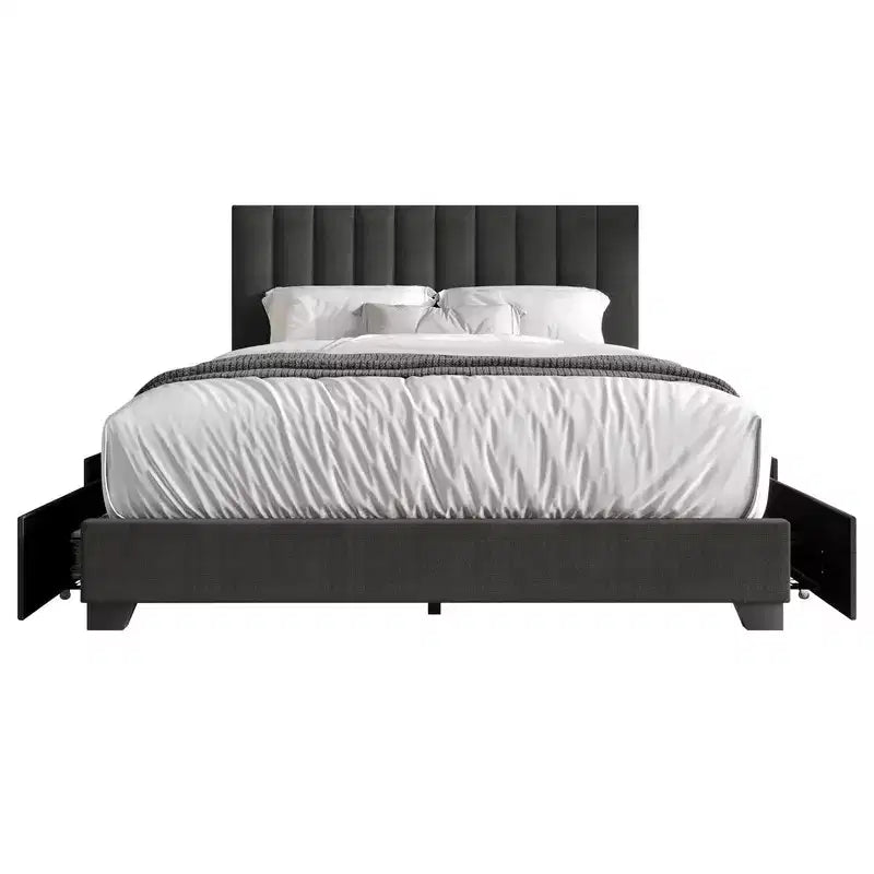 Lit rembourré avec rangement Olean de Home Design