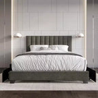 Lit rembourré avec rangement Olean de Home Design