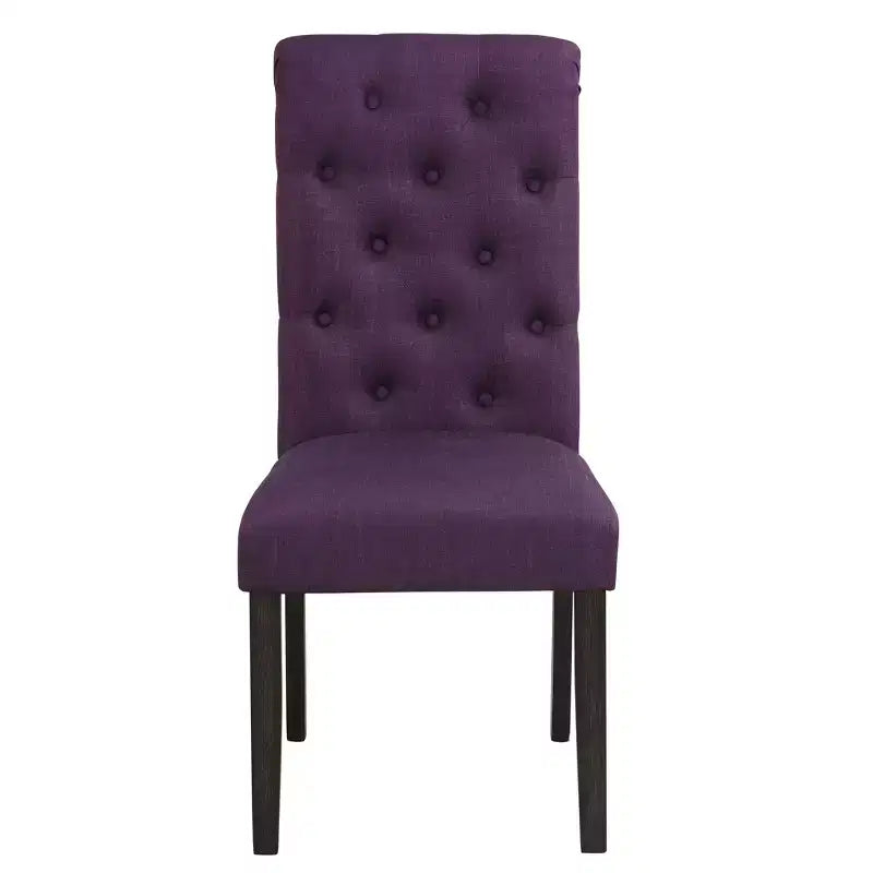 Okak Chaises de salle à manger modernes en bois massif avec dossier capitonné de luxe, lot de 2, chaises d'appoint rembourrées pour salon/salle à manger