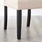 Okak Chaises de salle à manger modernes en bois massif avec dossier capitonné de luxe, lot de 2, chaises d'appoint rembourrées pour salon/salle à manger