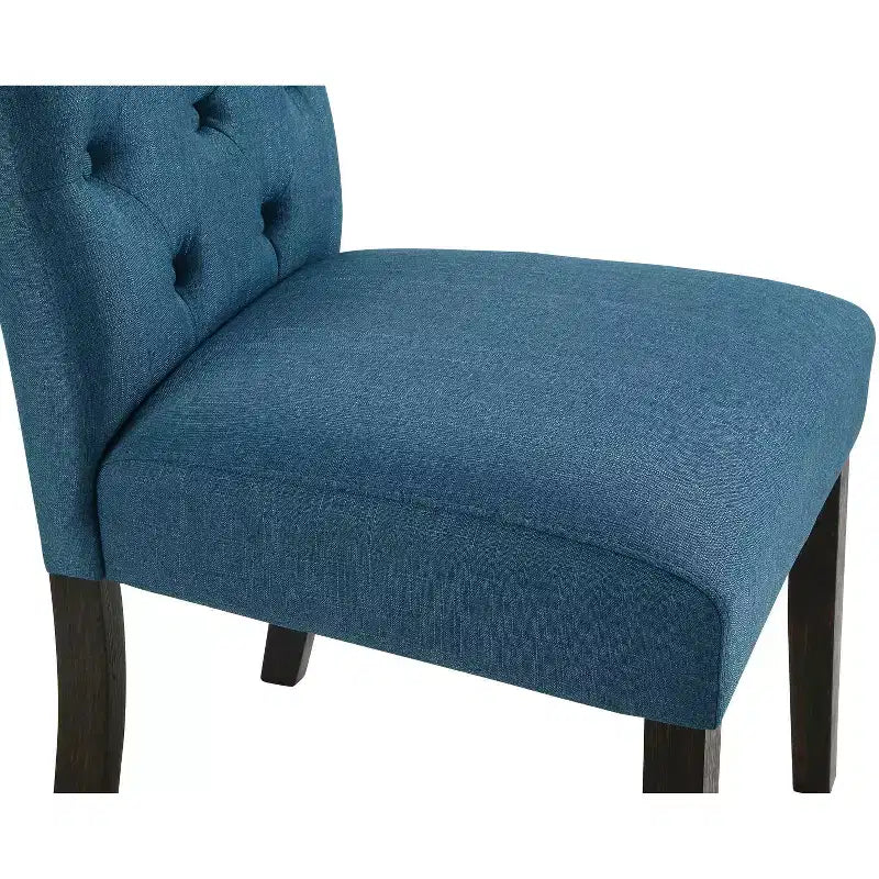 Okak Chaises de salle à manger modernes en bois massif avec dossier capitonné de luxe, lot de 2, chaises d'appoint rembourrées pour salon/salle à manger