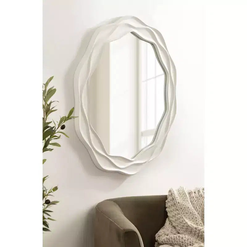 Miroir ondulé rond Kate et Laurel Wavern