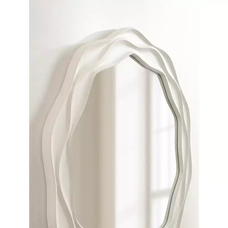 Miroir ondulé rond Kate et Laurel Wavern
