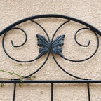 MAYEERTY Lot de 4 treillis de jardin en métal, 220 x 50 cm, résistants à la rouille, pour plantes grimpantes, noirs, pour fleurs d'extérieur