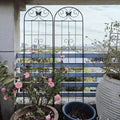 MAYEERTY 4 Pack Metal Garden Trellis 86.7 x 19.7 Inch Rustproof Climbing Plants Support Black Outdoor Flower