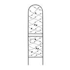 MAYEERTY Lot de 2 treillis de jardin en métal 180 x 50 cm, antirouille, support pour plantes grimpantes, noir, pour extérieur