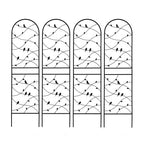 MAYEERTY Lot de 2 treillis de jardin en métal 180 x 50 cm, antirouille, support pour plantes grimpantes, noir, pour extérieur