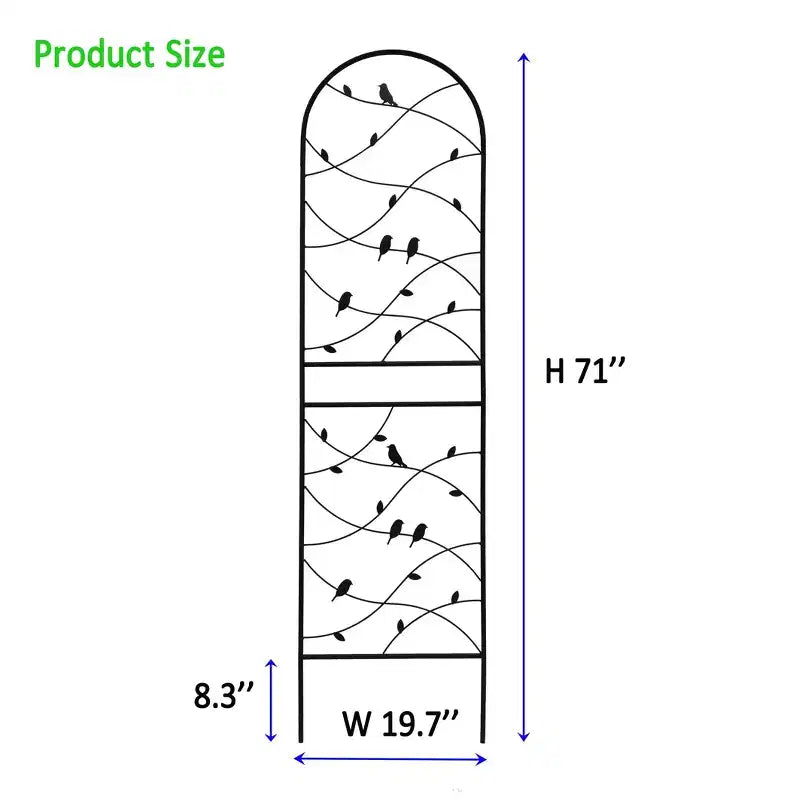 MAYEERTY Lot de 2 treillis de jardin en métal 180 x 50 cm, antirouille, support pour plantes grimpantes, noir, pour extérieur
