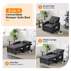 Karl Home |Canapé-lit simple de 89 cm de large