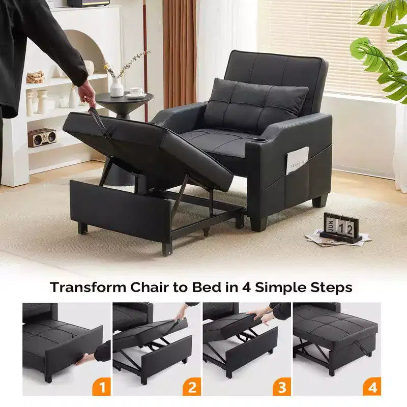 Karl Home |Canapé-lit simple de 89 cm de large