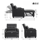 Karl Home |Canapé-lit simple de 89 cm de large