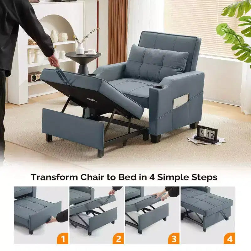 Karl Home |Canapé-lit simple de 89 cm de large