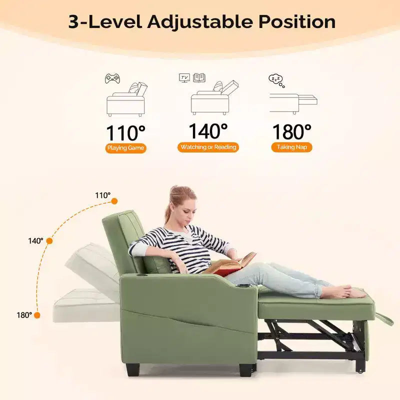 Karl Home |Canapé-lit simple de 89 cm de large