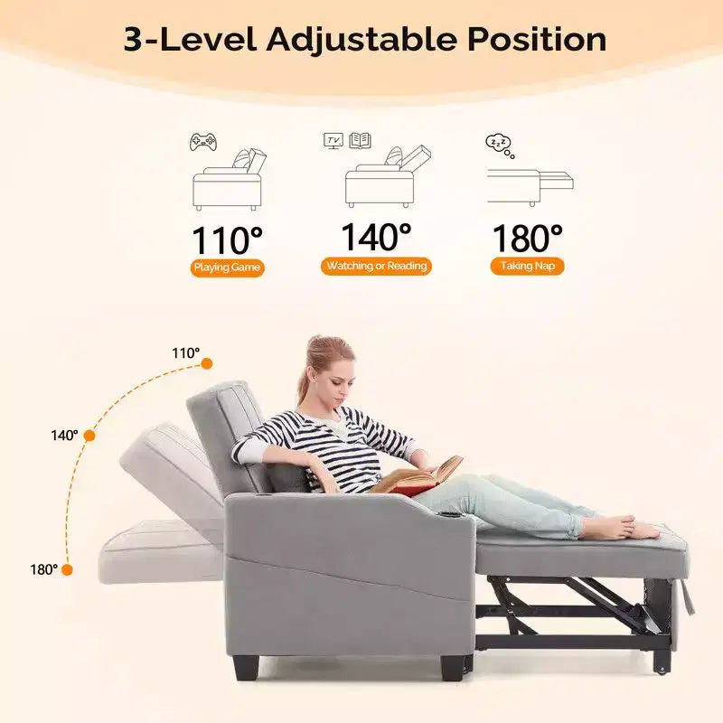 Karl Home |Canapé-lit simple de 89 cm de large
