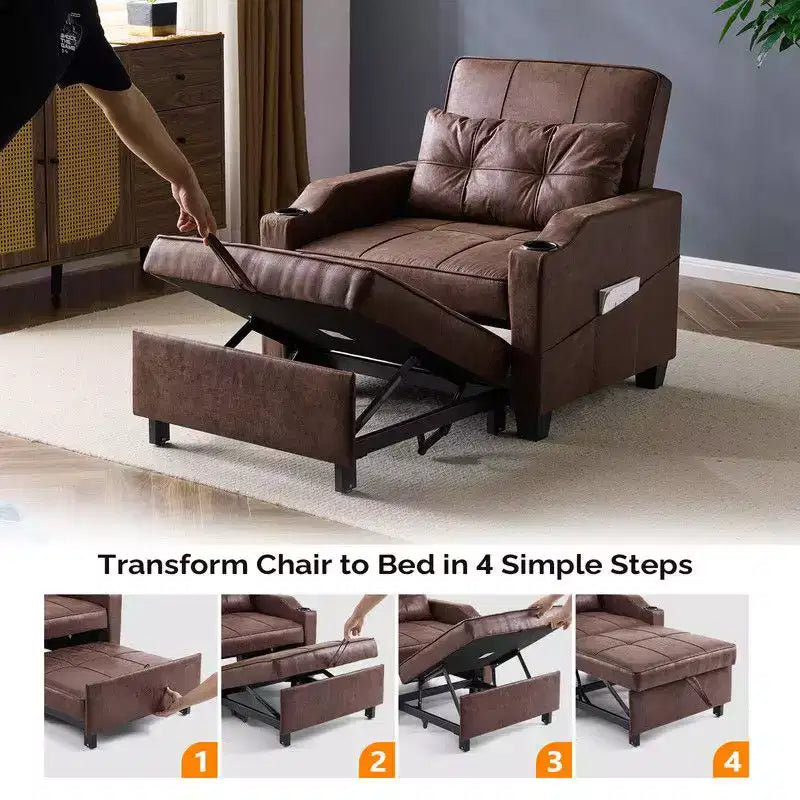 Karl Home |Canapé-lit simple de 89 cm de large