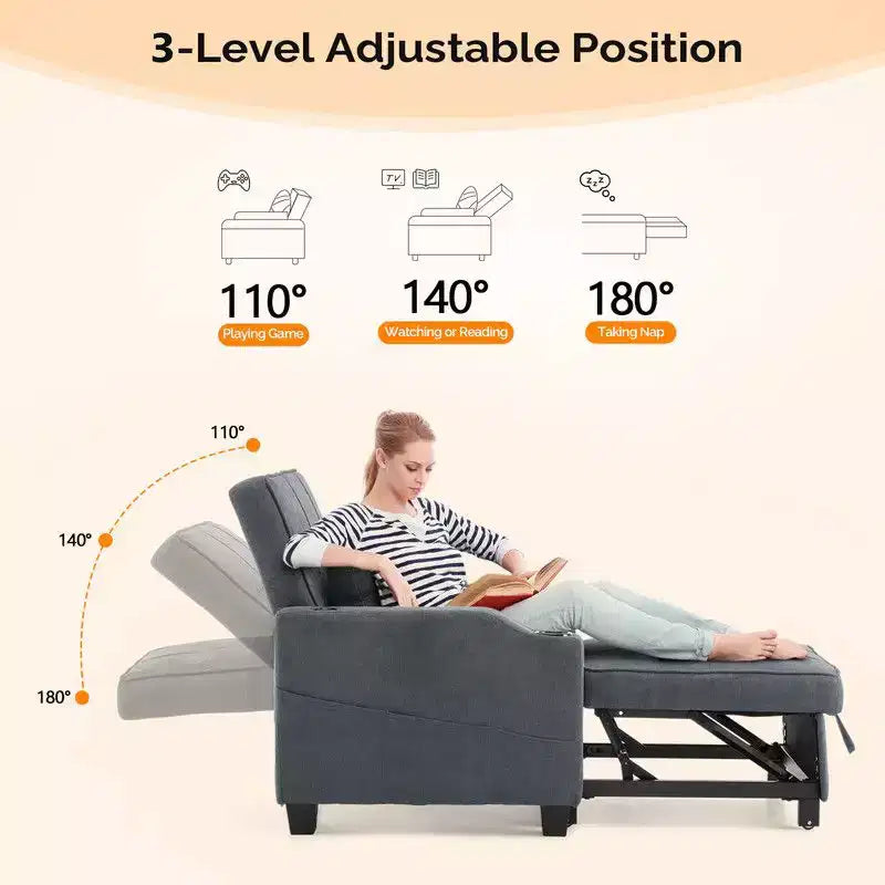 Karl Home |Canapé-lit simple de 89 cm de large