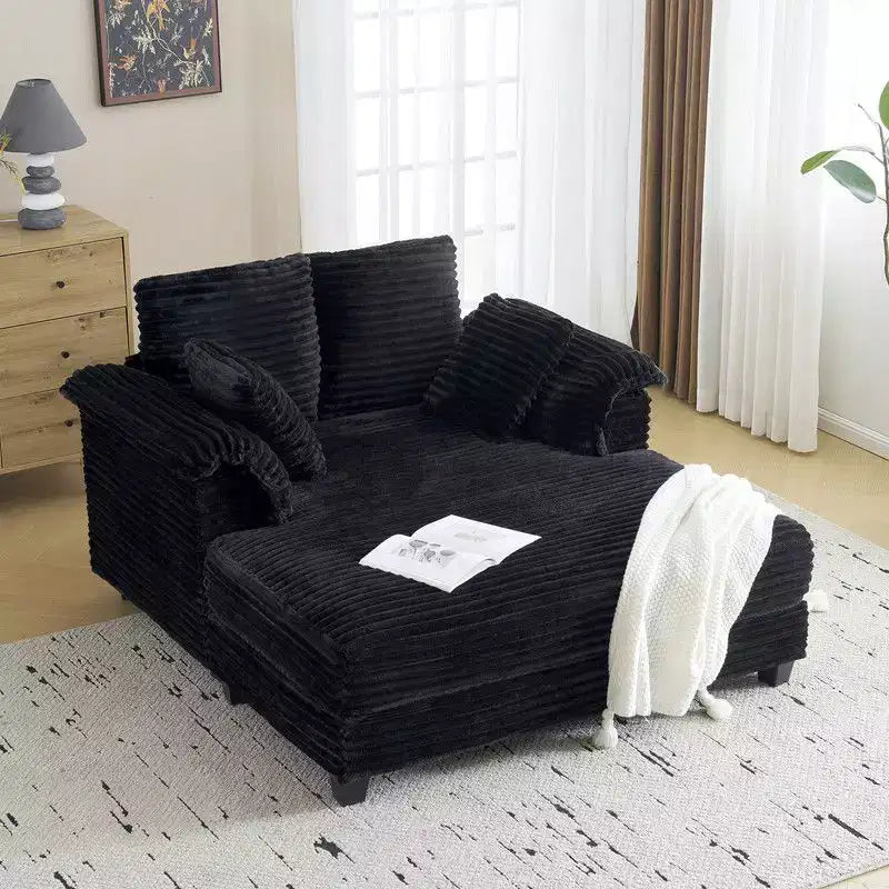 Canapé-lit Karl Home en velours côtelé