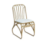MAYEERTY Lot de 2 chaises de salle à manger d'extérieur en rotin PE avec coussin lavable pour jardin et terrasse