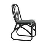 MAYEERTY Lot de 2 chaises de salle à manger d'extérieur en rotin PE avec coussin lavable en rotin gris pour patio et jardin