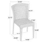 MAYEERTY Lot de 2 chaises d'appoint empilables Design KD Marron clair Peu encombrant pour cuisine et salle à manger