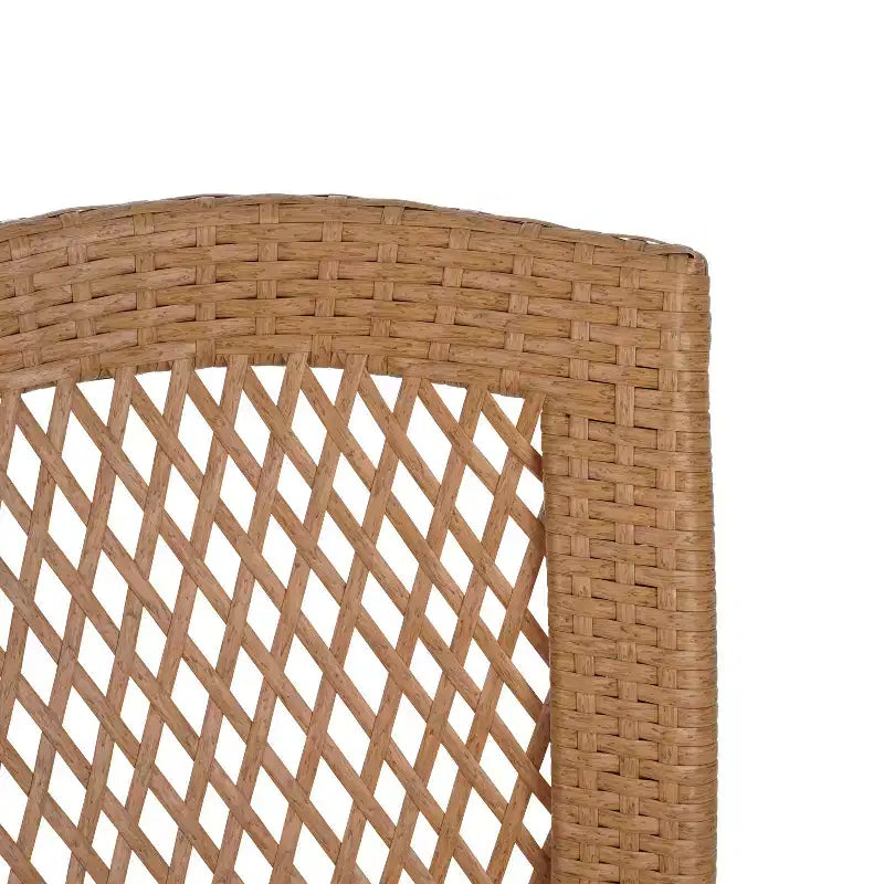 MAYEERTY Lot de 2 chaises d'appoint empilables Design KD Marron clair Peu encombrant pour cuisine et salle à manger